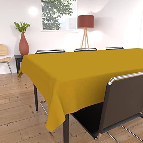 Soleil d'Ocre Nappe Anti-t ¢ Ches Rechteck 140x240 cm Alix Gelb, Polyester von Soleil d'ocre