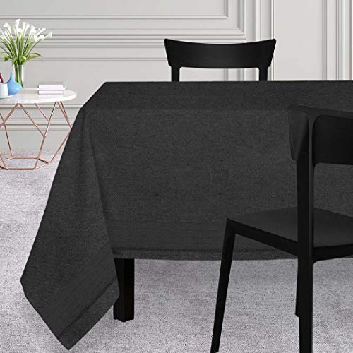 Soleil d'ocre Nappe, Schwarz, 180 x 180 cm von Soleil d'ocre