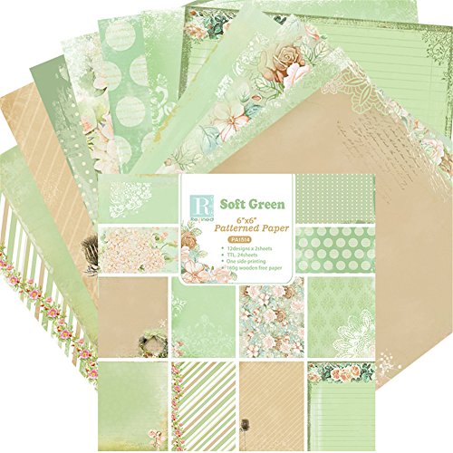 Somedays 24Blatt Scrapbooking Papier Gemustertes Karton Bastelpapier mit Vintage Design für DIY Handwerk Foto Hintergrund Deko 6 Zoll von Somedays