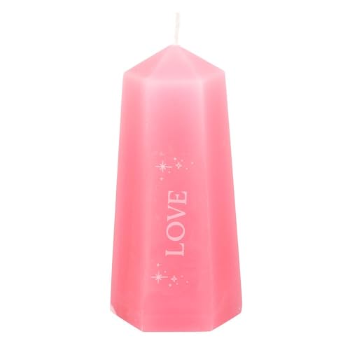 Love Crystal Kerze mit verstecktem Rosenquarz, 30 Stunden Brenndauer, rosa Kristallturmform für Romantik & Selbstvertrauen, geruchloses Paraffinwachs für Meditation, Intention Setting & Heilige Räume Love Crystal Kerze mit verstecktem Rosenquarz, 30 Stunden Brenndauer, rosa Kristallturmform für Romantik & Selbstvertrauen, geruchloses Paraffinwachs für Meditation, Intention Setting & Heilige Räume von Something Different Wholesale