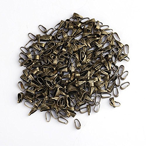 300 Pinch Clips Verschlüsse Bail Snap Legierung Anhänger Stecker für Anhänger Schmuck DIY Machen(Dark Bronze) von Sonew