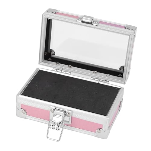 Nagelbohrer-Aufbewahrungsbox, 25-Loch-Nagelbohrer-Halter aus Aluminiumlegierung mit Acryl-Klappdeckel, Efile Nagelbohrer-Organizer für Salon und Heimgebrauch (Aluminiumlegierung von Sonew