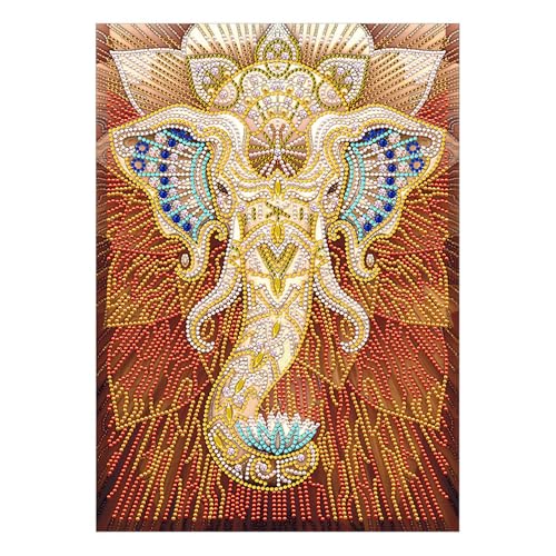 Songdao Leuchtend Diamond Painting Kinder, 5D DIY Set, Malen Nach Zahlen Diamant Mädchen Erwachsene, Diamant Bilder Arts Craft für Home Wand Decor (Goldener Elefant) von Songdao