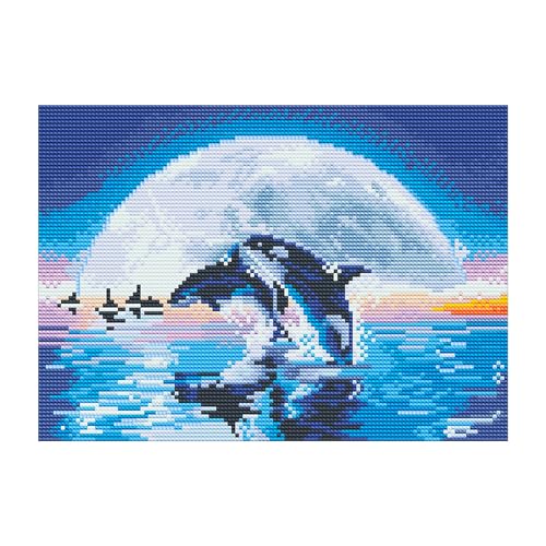 Songdao Leuchtend Diamond Painting Kinder, 5D DIY Set, Malen Nach Zahlen Diamant Mädchen Erwachsene, Diamant Bilder Arts Craft für Home Wand Decor (Whale) von Songdao