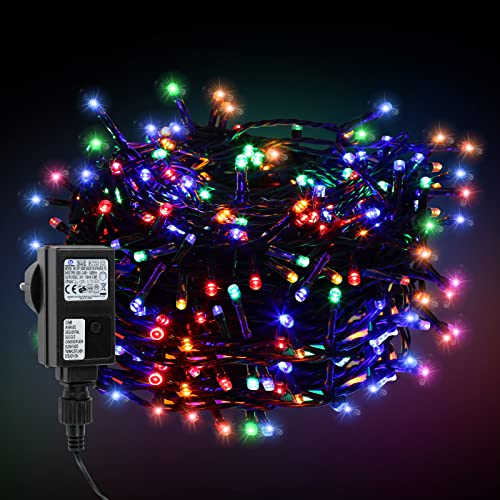 Sonnewelt Lichterkette Außen Lichterkette Modi IP44 Wasserdicht Lichterkette Innen Außen Lichtervorhang Lichterketten Party Hochzeit Ostern Garten， Farbig 30M 300LED von Sonnewelt