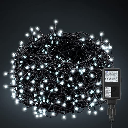 Sonnewelt Lichterkette Außenlichterkette Lichterkette Vorhang Party Lichterkette Außen Niederspannung sicher 200 LED 20m Kaltweiß Inner Zimmer Deko von Sonnewelt