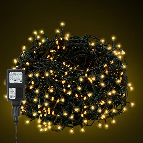 Sonnewelt Lichterkette Außenlichterkette Lichterkette Vorhang Party Lichterkette Außen Niederspannung sicher 200 LED 20m Warmweiß Inner Zimmer Deko von Sonnewelt