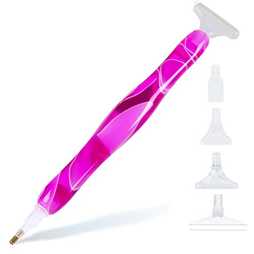 DIY Diamant Malerei Stift Zubehör und Werkzeuge,Violett Harzstift 5D Diamond Painting Punkt Pen Art Applikator Stickerei,Gem Art Stift Juwel Wachs Picker Zubehör Nail von Sonsage