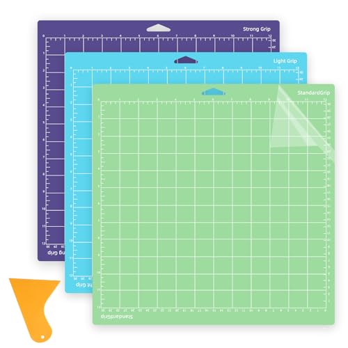 Schneidematte (12"x12”) für Cricut Gridded Adhesive Anti-Rutsch Ersatzmatten für Cricut Explore Air 2/Air/One & Maker Schneidematten-Set für Quilting & Basteln Grid Cutting Mat Schneidematten von Sophisticate