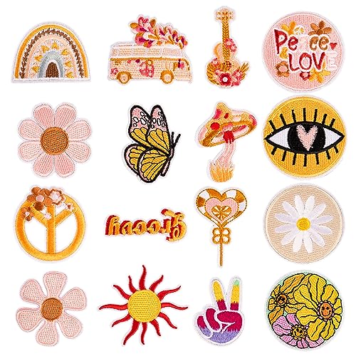 Flicken zum Aufbügeln 16PCS Bügelbilder für Textilien Patches Bestickte DIY Accessories Patches zum Aufbügeln Flicken zum Aufbügeln Kinder für Jacken Hüte Rucksäcke Jeans von Sophisticate