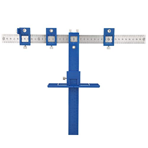 Holzbearbeitungs-Messwerkzeug für Möbel, Dübellochsäge, Holzbearbeitung, Bohrlokalisierung, Verstellbare Bohrloch-Lokalisierung aus Hochwertigem Edelstahl, Geeignet für Alle Arten von Sorandy