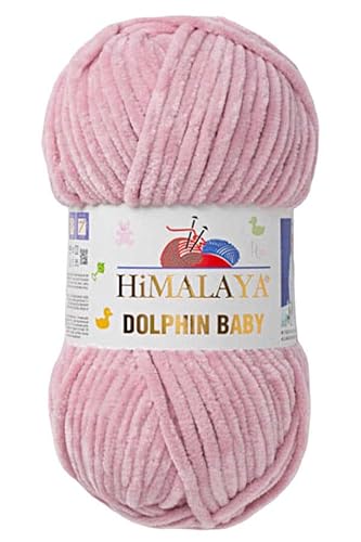 2 Knäuel/Strang Himalaya Dolphin Babygarn, jeder Strang 100 g, 120 m, superdickes Polyester-Deckengarn, Samtgarn, Amigurumi-Garn (80349 Altrosa) von Sorenta