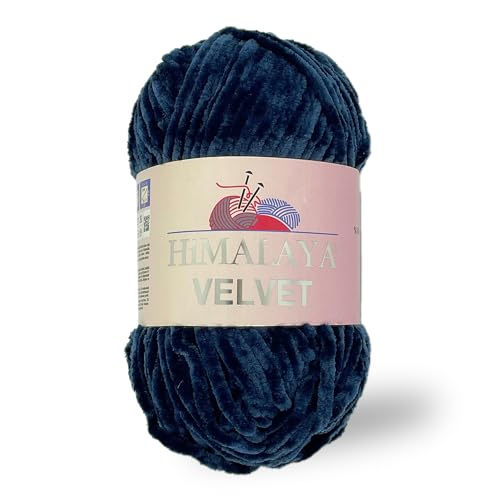 Himalaya Samt-Chenille-Garn, 1 Knäuel, 100 g, 120 m, luxuriöse Chenille, weiche Samtwolle für Zubehör, Kleidung, Decken, Amigurumi, 90021 von Sorenta