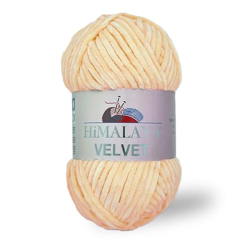 Himalaya Samt-Chenille-Garn, 1 Knäuel, 100 g, 120 m, luxuriöse Chenille, weiche Samtwolle für Zubehör, Kleidung, Decken, Amigurumi, 90033 von Sorenta