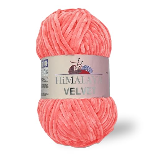 Himalaya Samt-Chenille-Garn, 1 Knäuel, 100 g, 120 m, luxuriöse Chenille, weiche Samtwolle für Zubehör, Kleidung, Decken, Amigurumi, 90046 von Sorenta