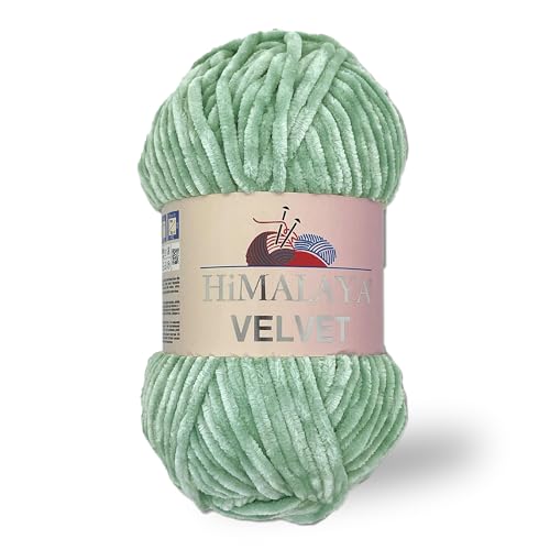 Himalaya Samt-Chenille-Garn, 1 Knäuel, 100 g, 120 m, luxuriöse Chenille, weiche Samtwolle für Zubehör, Kleidung, Decken, Amigurumi, 90047 von Sorenta