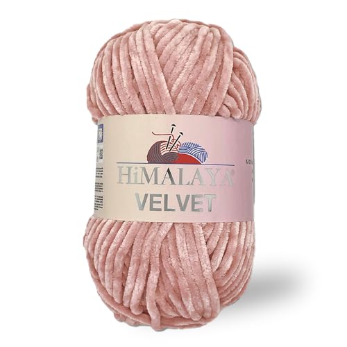 Himalaya Samt-Chenille-Garn, 1 Knäuel, 100 g, 120 m, luxuriöse Chenille, weiche Samtwolle für Zubehör, Kleidung, Decken, Amigurumi, 90049 von Sorenta