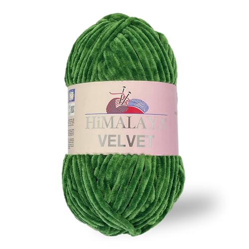 Himalaya Samt-Chenille-Garn, 1 Knäuel, 100 g, 120 m, luxuriöse Chenille, weiche Samtwolle für Zubehör, Kleidung, Decken, Amigurumi, 90060 von Sorenta