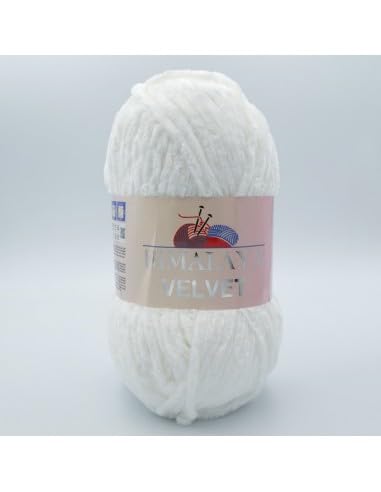 Himalaya Velvet Chenille Garn 1 Knäuel 100g, 120m Luxuriöse Chenille Weiche Samtwolle für Zubehör Kleidung Decken Amigurumi 90001 von Sorenta