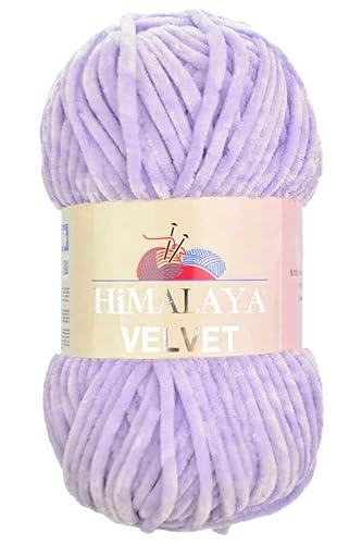 Himalaya Velvet Chenille Garn 1 Knäuel 100g, 120m Luxuriöse Chenille Weiche Samtwolle für Zubehör Kleidung Decken Amigurumi 90005 von Sorenta