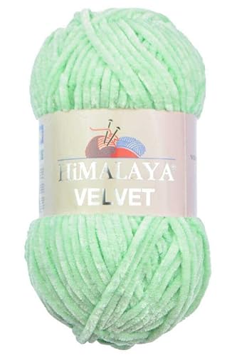 Himalaya Velvet Chenille Garn 1 Knäuel 100g, 120m Luxuriöse Chenille Weiche Samtwolle für Zubehör Kleidung Decken Amigurumi 90007 von Sorenta