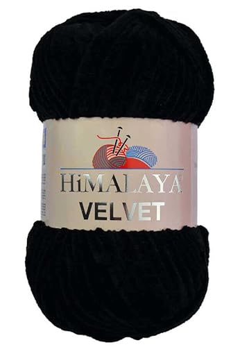 Himalaya Velvet Chenille Garn 1 Knäuel 100g, 120m Luxuriöse Chenille Weiche Samtwolle für Zubehör Kleidung Decken Amigurumi 90011 von Sorenta