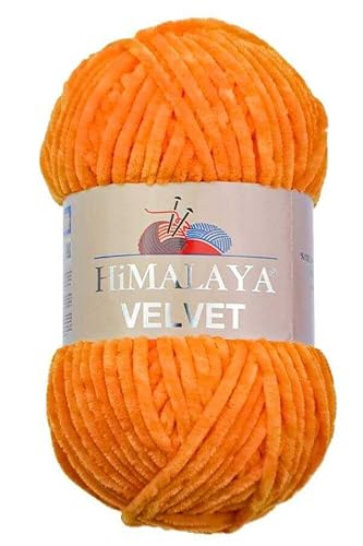 Himalaya Velvet Chenille Garn 1 Knäuel 100g, 120m Luxuriöse Chenille Weiche Samtwolle für Zubehör Kleidung Decken Amigurumi 90016 von Sorenta