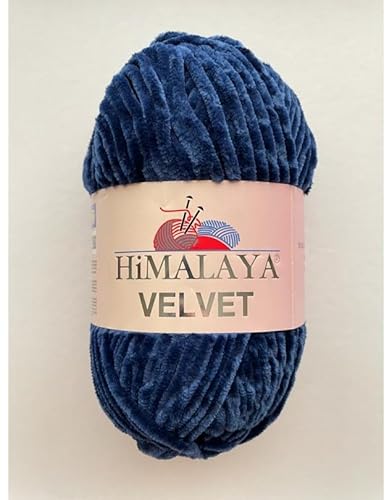 Himalaya Velvet Chenille Garn 1 Knäuel 100g, 120m Luxuriöse Chenille Weiche Samtwolle für Zubehör Kleidung Decken Amigurumi 90021 von Sorenta