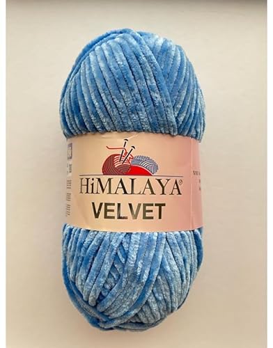 Himalaya Velvet Chenille Garn 1 Knäuel 100g, 120m Luxuriöse Chenille Weiche Samtwolle für Zubehör Kleidung Decken Amigurumi 90027 von Sorenta