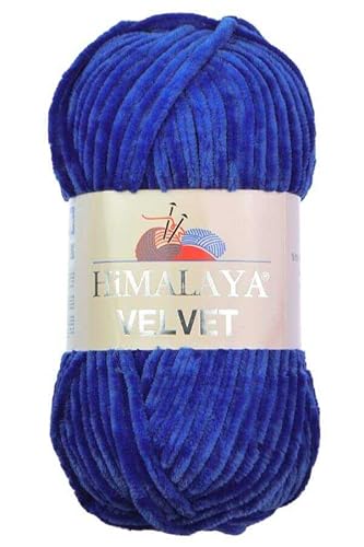 Himalaya Velvet Chenille Garn 1 Knäuel 100g, 120m Luxuriöse Chenille Weiche Samtwolle für Zubehör Kleidung Decken Amigurumi 90029 von Sorenta