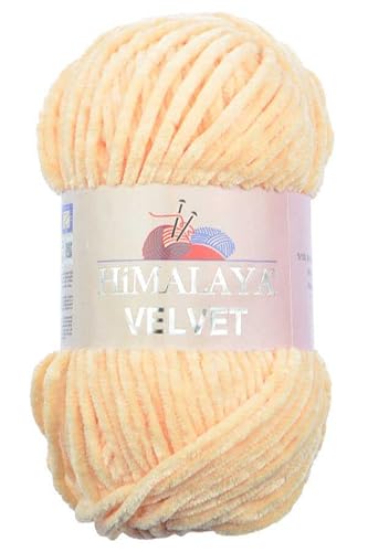 Himalaya Velvet Chenille Garn 1 Knäuel 100g, 120m Luxuriöse Chenille Weiche Samtwolle für Zubehör Kleidung Decken Amigurumi 90033 von Sorenta