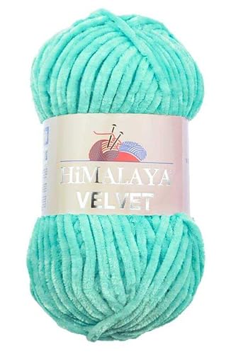 Himalaya Velvet Chenille Garn 1 Knäuel 100g, 120m Luxuriöse Chenille Weiche Samtwolle für Zubehör Kleidung Decken Amigurumi 90035 von Sorenta