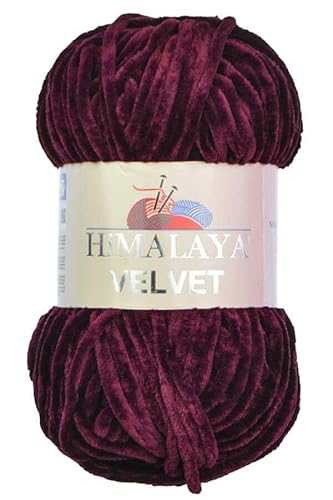 Himalaya Velvet Chenille Garn 1 Knäuel 100g, 120m Luxuriöse Chenille Weiche Samtwolle für Zubehör Kleidung Decken Amigurumi 90039 von Sorenta