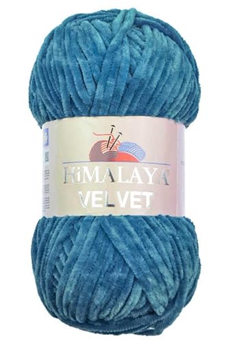 Himalaya Velvet Chenille Garn 1 Knäuel 100g, 120m Luxuriöse Chenille Weiche Samtwolle für Zubehör Kleidung Decken Amigurumi 90041 von Sorenta