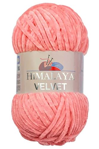 Himalaya Velvet Chenille Garn 1 Knäuel 100g, 120m Luxuriöse Chenille Weiche Samtwolle für Zubehör Kleidung Decken Amigurumi 90046 von Sorenta