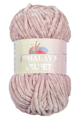 Himalaya Velvet Chenille Garn 1 Knäuel 100g, 120m Luxuriöse Chenille Weiche Samtwolle für Zubehör Kleidung Decken Amigurumi 90049 von Sorenta