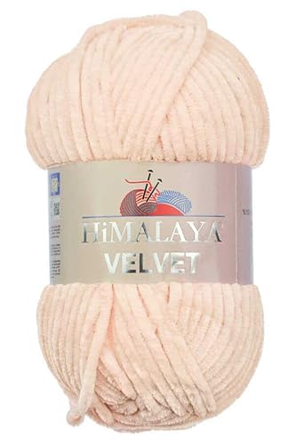 Himalaya Velvet Chenille Garn 1 Knäuel 100g, 120m Luxuriöse Chenille Weiche Samtwolle für Zubehör Kleidung Decken Amigurumi 90053 von Sorenta