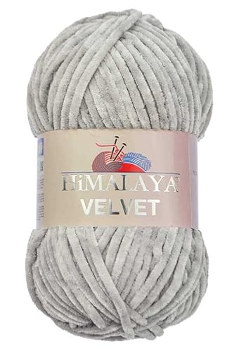 Himalaya Velvet Chenille Garn 1 Knäuel 100g, 120m Luxuriöse Chenille Weiche Samtwolle für Zubehör Kleidung Decken Amigurumi 90057 von Sorenta