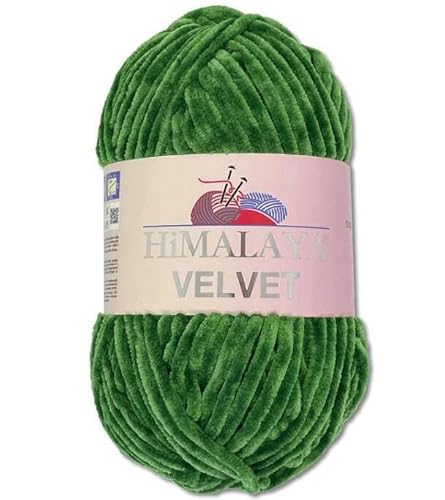 Himalaya Velvet Chenille Garn 1 Knäuel 100g, 120m Luxuriöse Chenille Weiche Samtwolle für Zubehör Kleidung Decken Amigurumi 90060 von Sorenta