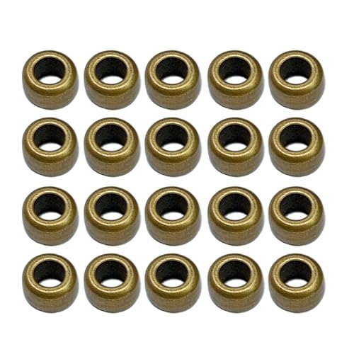 20 Stück Kupfer-Isolat-Messing-Perlen, Zubehör, runde/quadratisch, Paracord-Perlen für DIY-Schmuckherstellung, Outdoor-Zubehör von Sorrowso