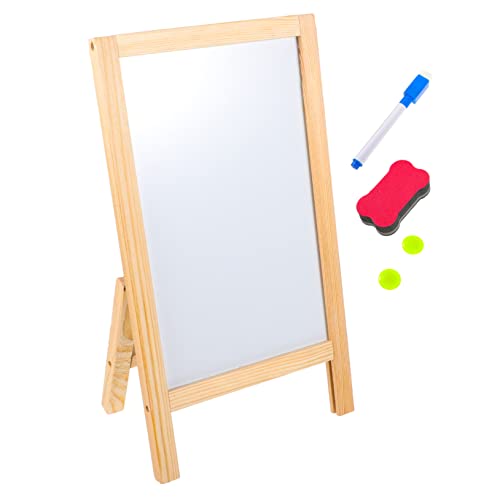 Sosoport 1 Satz Zeichenbrett aus Holz zeichenpad write board tischtafel gartenstisch werbetafel Planke Whiteboard Kreidetafel Schild Menüschild aus Holz Tafeln Wohnaccessoire Weiß von Sosoport