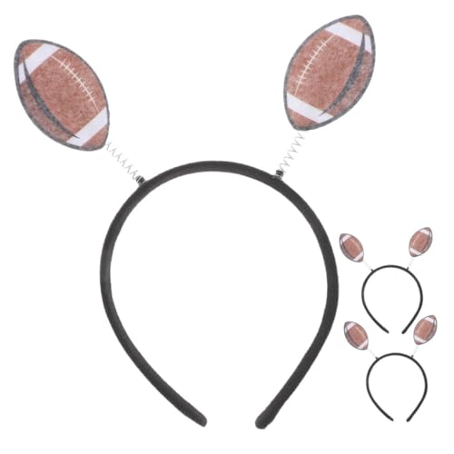 Sosoport 3 Stück Rugby Stirnband Für Damen Fußball Party Dekorationen Fußball Haar Accessoires Mit Neuartigem Stirnband Fußball Party Haar Für Sport Party Dekorationen von Sosoport