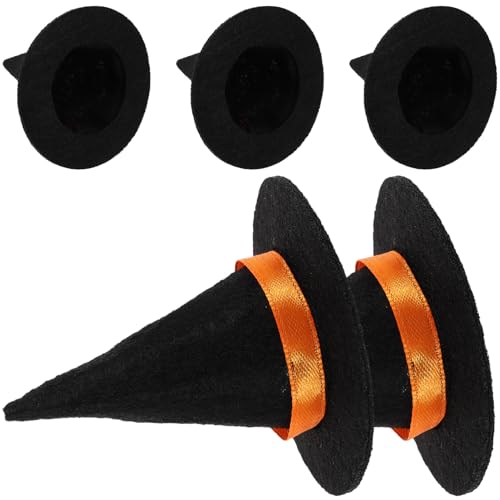 Sosoport 5 Stück Halloween-Hexenhüte Schwarze Hexenhüte Mini-Puppenhüte Für Halloween- -Kostümdekorationen von Sosoport