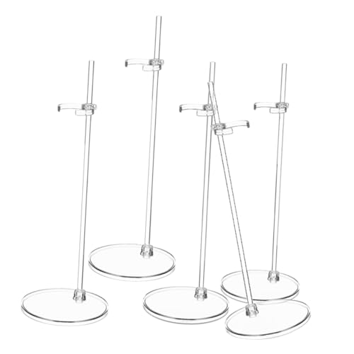 Sosoport 5 Stück Verstellbarer Puppenständer Teiliges für Puppen Transparente Kunststoffstützen für Actionfiguren und Modelle Stabiler Displayhalter für Kreatives Spielzeugzubehör Sosoport 5 Stück Verstellbarer Puppenständer Teiliges für Puppen Transparente Kunststoffstützen für Actionfiguren und Modelle Stabiler Displayhalter für Kreatives Spielzeugzubehör von Sosoport