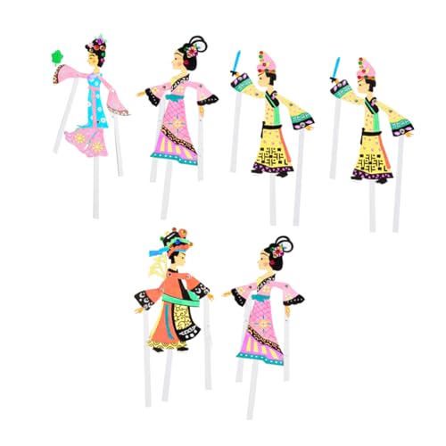 Sosoport 6Stücke Teiliges DIY für Chinesisches Schattenpuppenspiel Handgefertigte Puppen Kreativität und Praktischen Fähigkeiten für Traditionelles zur Verbesserung Sosoport 6Stücke Teiliges DIY für Chinesisches Schattenpuppenspiel Handgefertigte Puppen Kreativität und Praktischen Fähigkeiten für Traditionelles zur Verbesserung von Sosoport