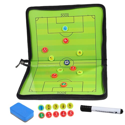 Sosoport Fußball-trainingstafel Magnetisches Coaching-brett Radiergummi Marker Fußball-brett für Trainer von Sosoport