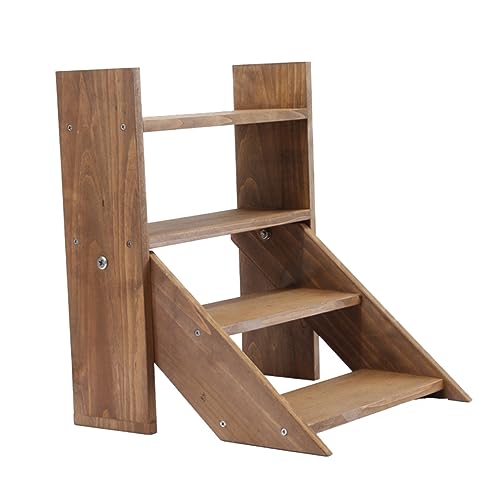 Sosoport Multifunktionales Zweilagiges Holzregal Für Blumen Und Pflanzen Organizer Für Garten Und Zuhause Ideal Küchenregal Mit Arbeitsplatte Oder Schreibtischablage Rustikales von Sosoport