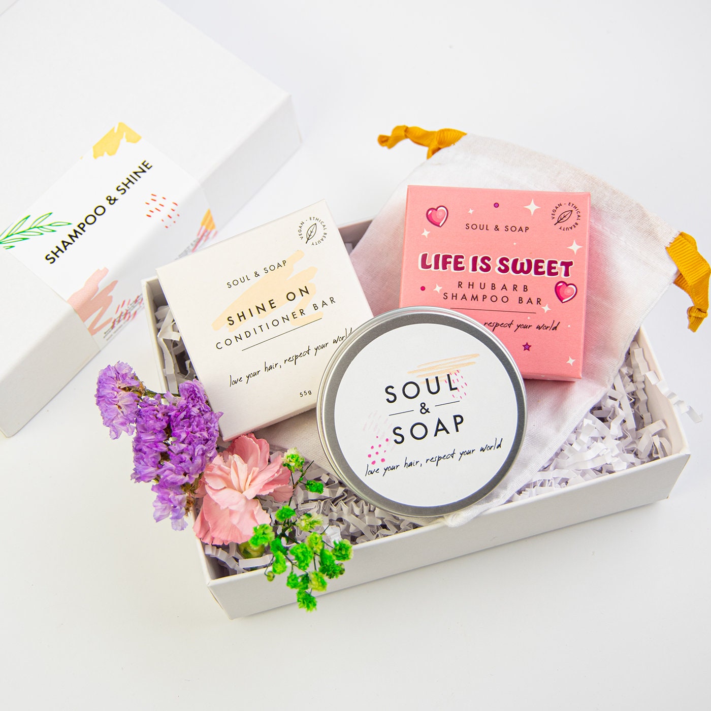 Shampoo Bar Geschenk-Set Benutzerdefinierte Eco Sustainable Zero Waste Plastikfreie Natürliche Schönheit Hautpflege Körperpflege Verwöhnset Spa von SoulandSoap