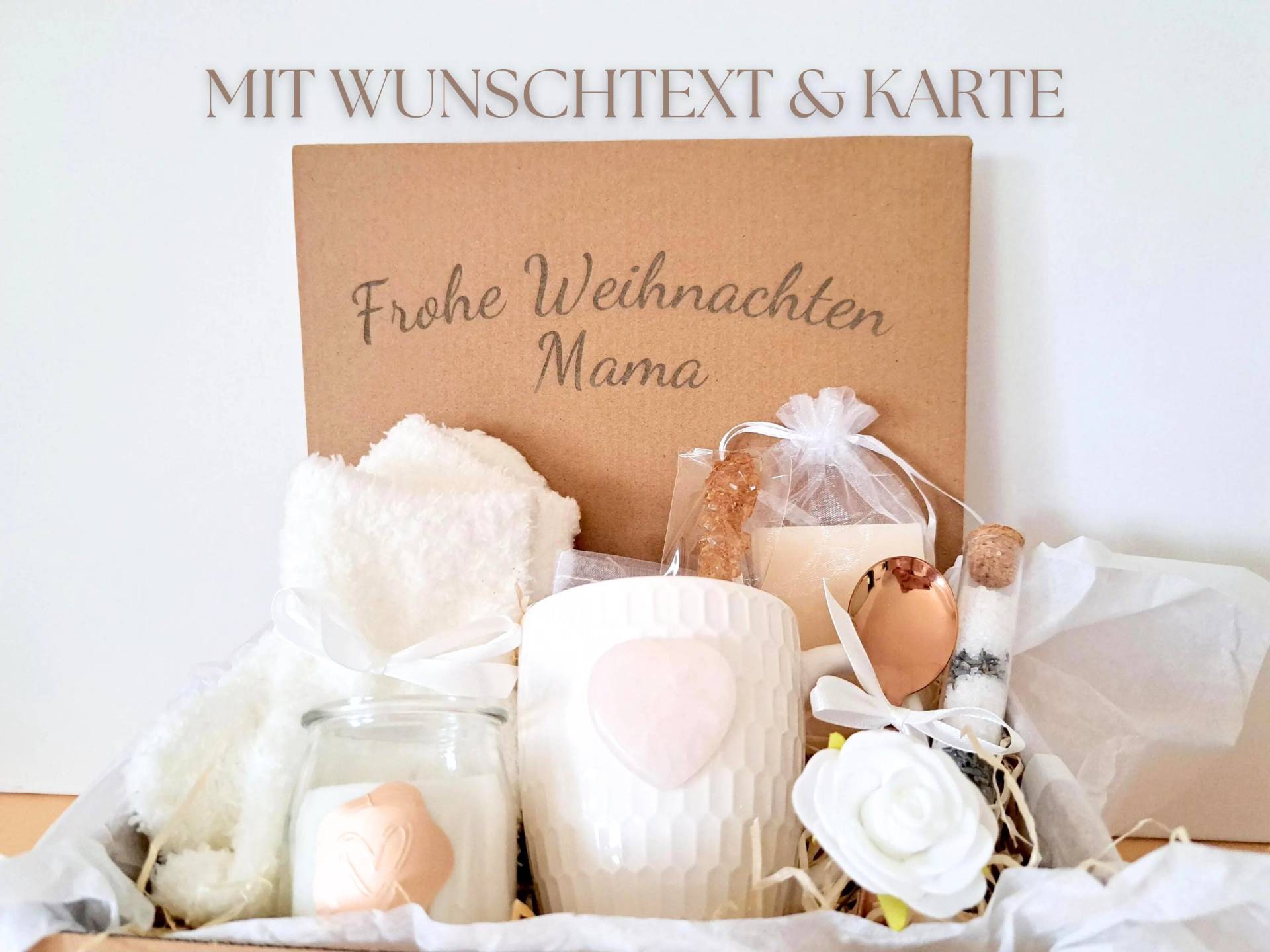 Geschenk Weihnachten Frau Personalisiert Wellness Geschenkbox Karte Wunschtext Dankeschön Freundin von SoulgoodiesDesigns