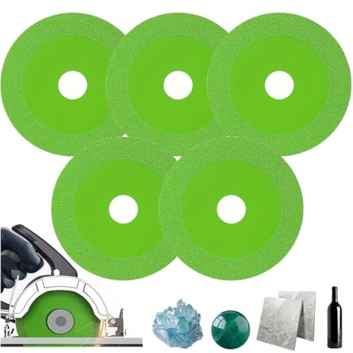 Klyzor Glass Cutting Disc,Thin Saw BladeWheel Glass Ceramic Cutting for Angle Grinder,Diamond Cutting Wheels,Angle Grinder Circular ​Saw Ceramic Tile Cutting Blade (5) von Soumiey